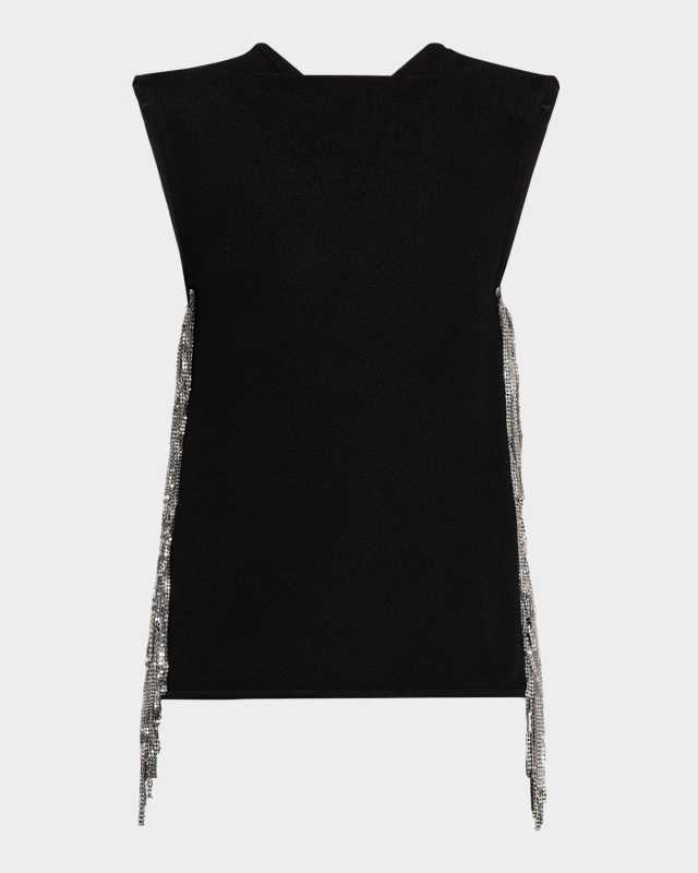 Chainmail Fringed Sleeveless Top